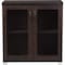 Baxton Studio Zentra ModernDark Brown Sideboard Storage Cabinet with Glass Doors 119-6494 - alternate 6
